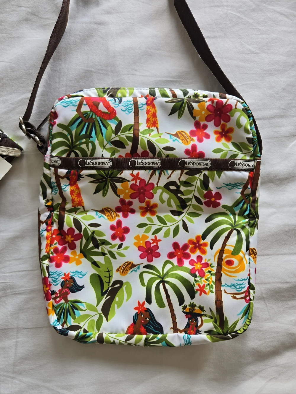 NWT LeSportsac Hawaii Exclusive Edna Crossbody Bag Set - Hula Chocolate